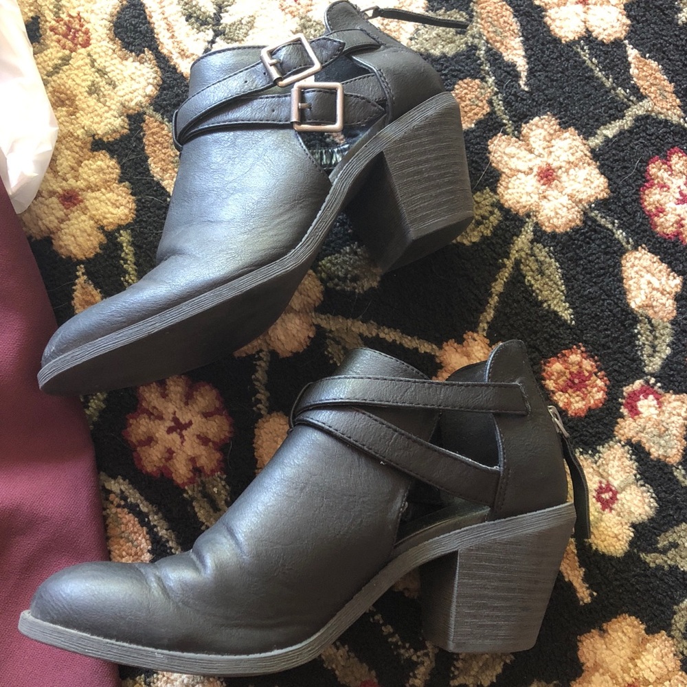 chunky heel booties - 7